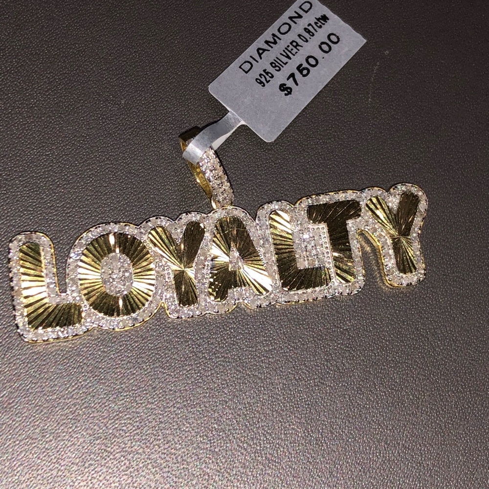 Real Diamond LOYALTY amen diamond pendant not CZ not fake free gift wrapping WOW - Picture 3 of 8